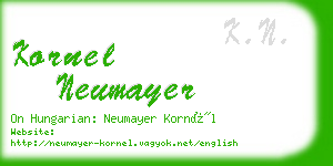 kornel neumayer business card